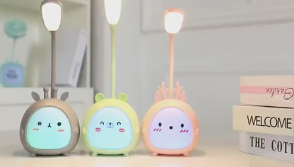 LED Cute Kids Desk Cartoon Lamp Rechargeable